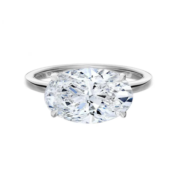 Horizontal Oval Engagement Ring