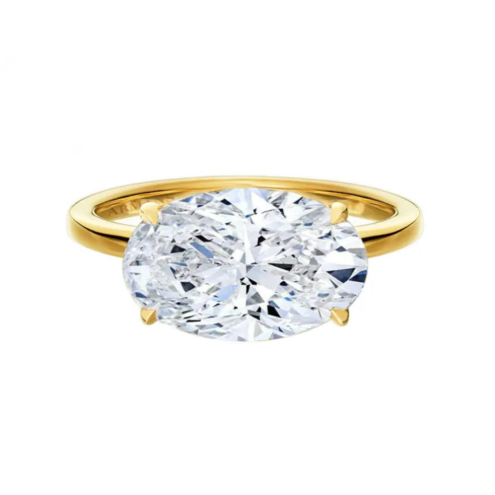 Horizontal Oval Engagement Ring
