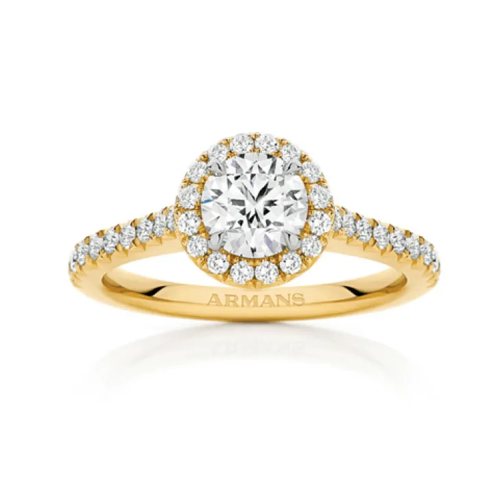 Imperial Halo Engagement Ring