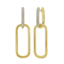 Infinite Diamond Link Hoop Earrings