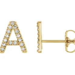 Initial Earrings