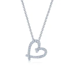 Jasmine Diamond Heart Necklace