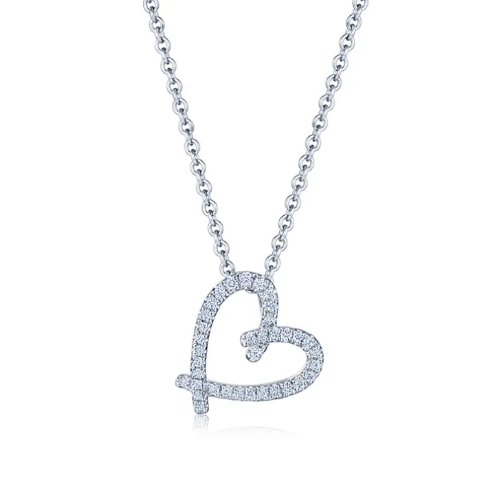 Jasmine Diamond Heart Necklace