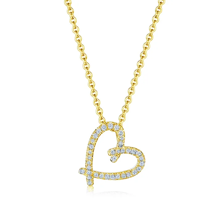 Jasmine Diamond Heart Necklace