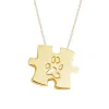 Jigsaw Pendant With Paw Print Engraving