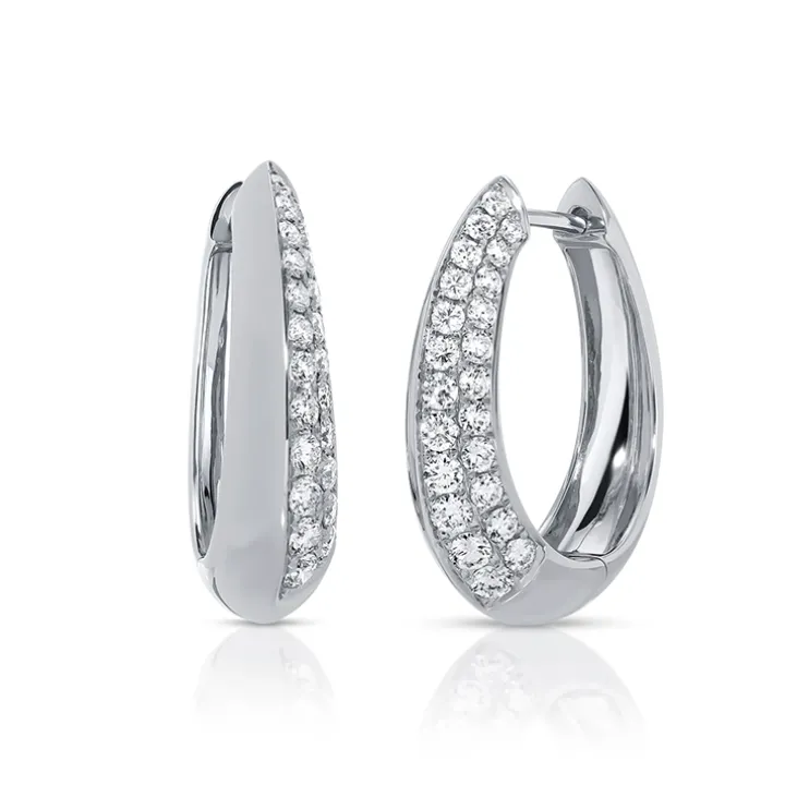 Josie Pavé Diamond Hoops