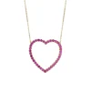 Jumbo Pink Sapphire Heart Necklace