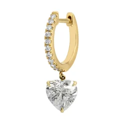 Lab Grown Diamond Heart Drop Huggies