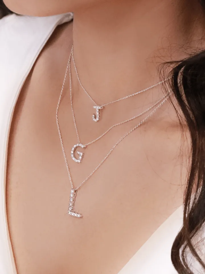 Lab Grown Diamond Initial Pendant