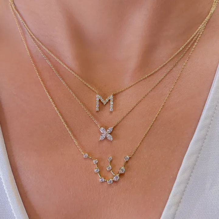 Lab Grown Diamond Initial Pendant