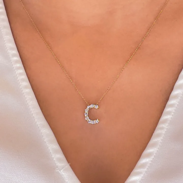 Lab Grown Diamond Initial Pendant