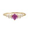 Lab Grown Diamond Petal Pink Sapphire Ring