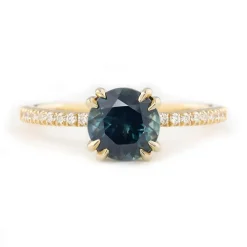 Lana Lab Grown Teal Sapphire Engagement Ring