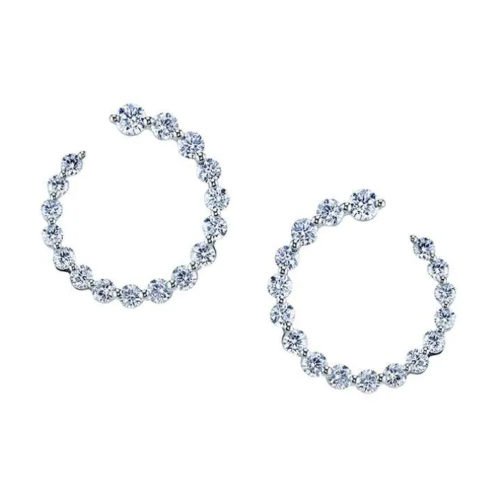 Large Frankie Diamond Hoops