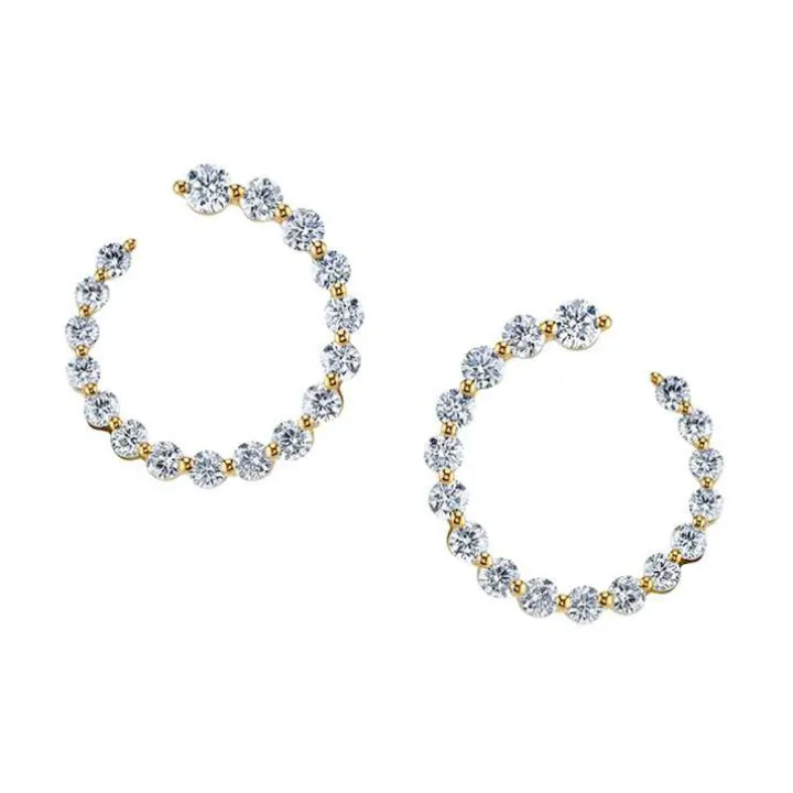 Large Frankie Diamond Hoops