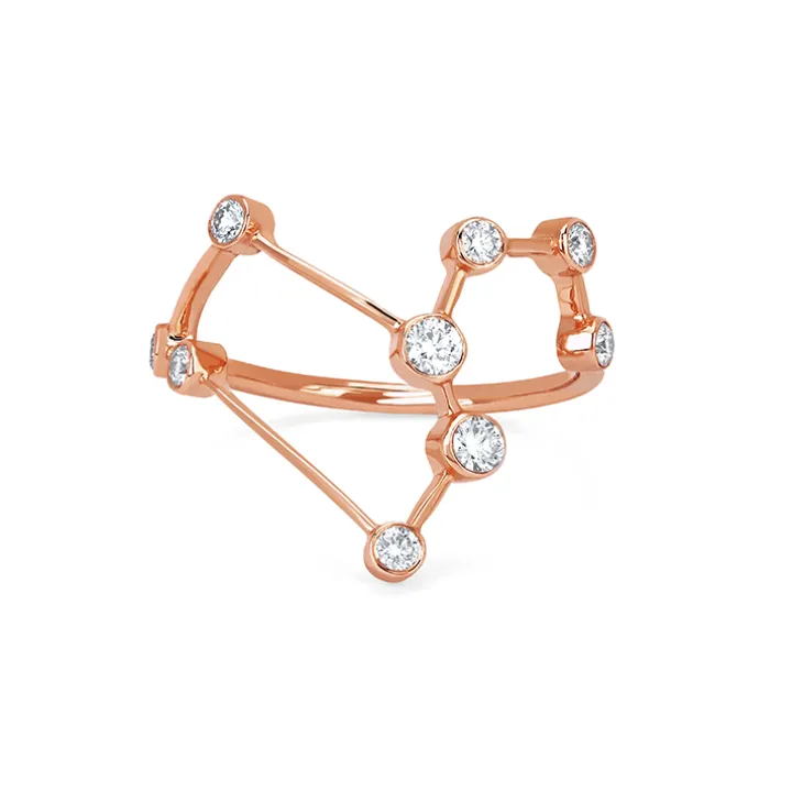 Leo Diamond Constellation Ring