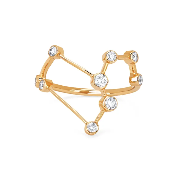 Leo Diamond Constellation Ring