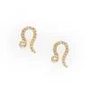 Leo Diamond Zodiac Studs