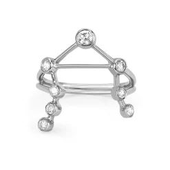 Libra Diamond Constellation Ring