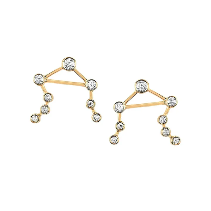 Libra Diamond Constellation Studs