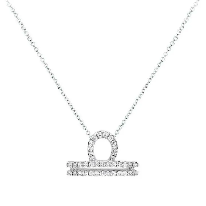 Libra Diamond Zodiac Necklace