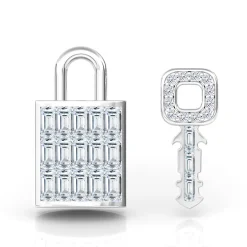 Lock and Key Diamond Studs