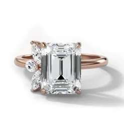 Lotus Diamond Engagement Ring