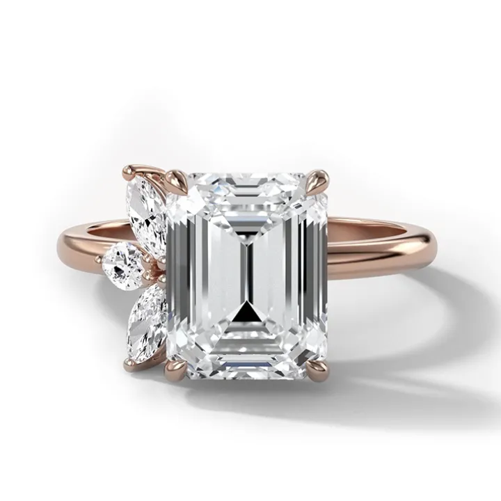 Lotus Diamond Engagement Ring