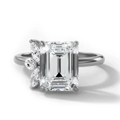 Lotus Diamond Engagement Ring