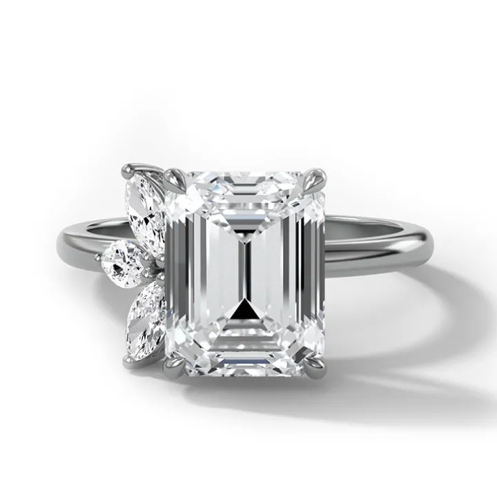 Lotus Diamond Engagement Ring