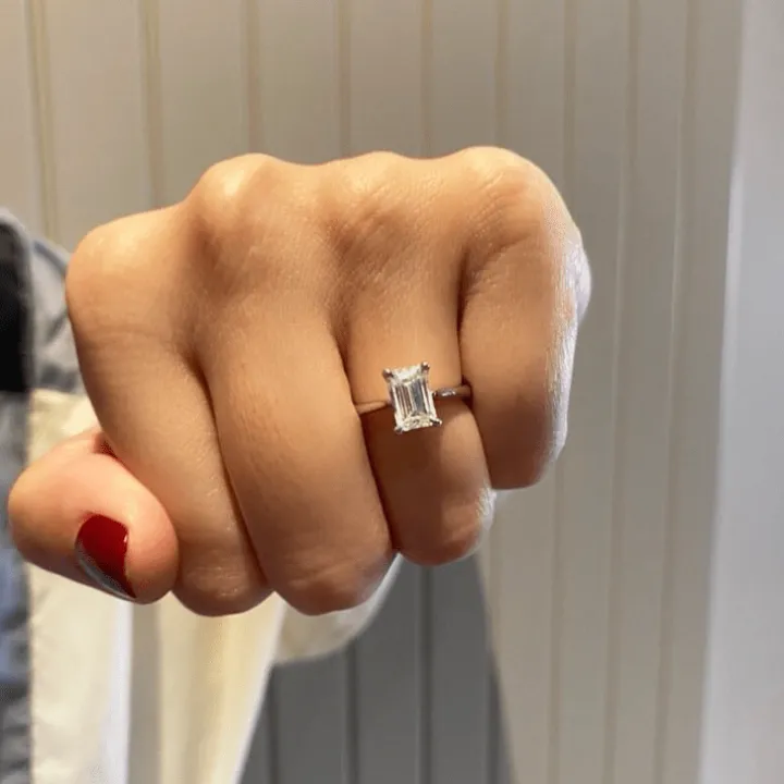 Madonna Emerald Engagement Ring