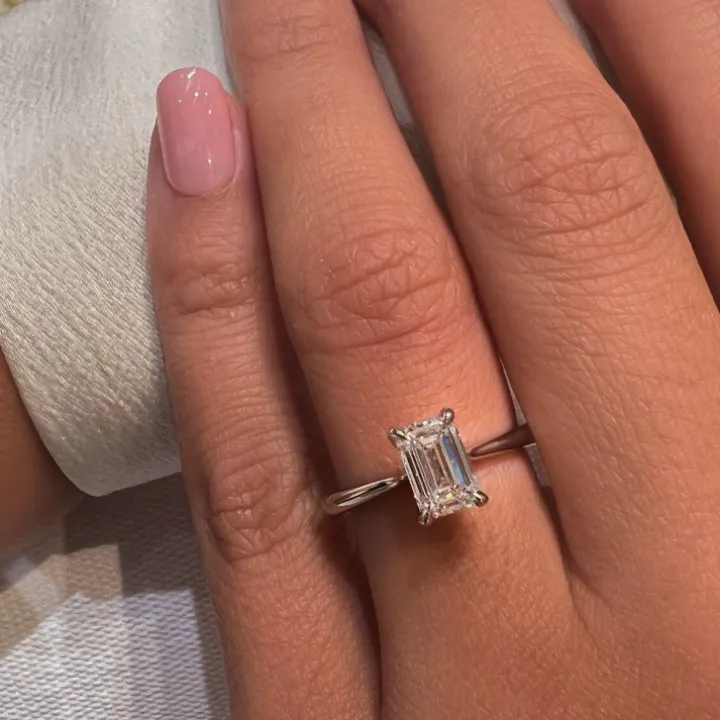 Madonna Emerald Engagement Ring