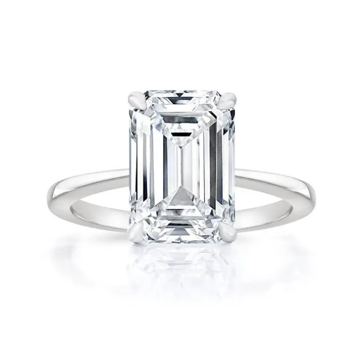 Madonna Emerald Lab Grown Engagement Ring
