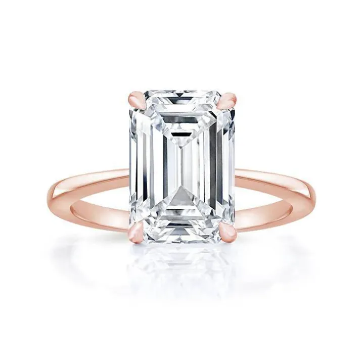 Madonna Emerald Lab Grown Engagement Ring