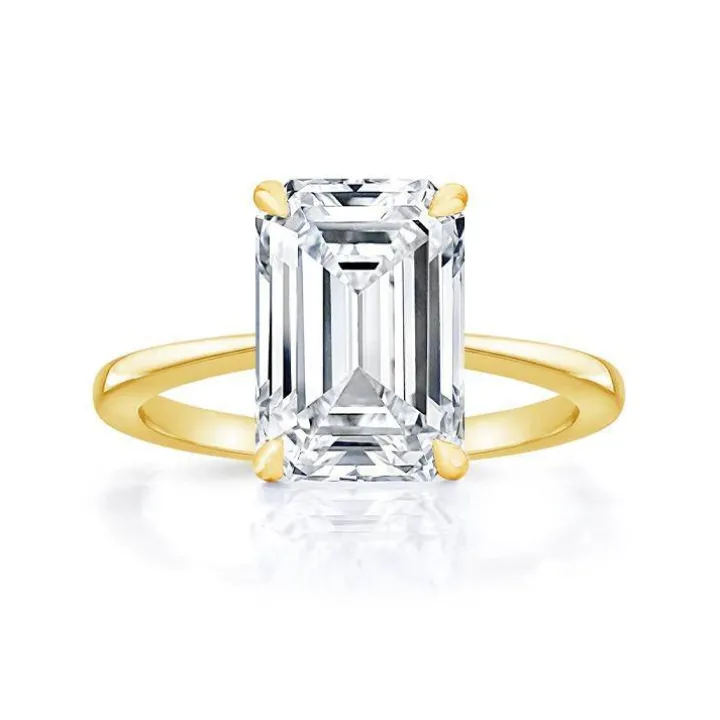 Madonna Emerald Lab Grown Engagement Ring