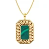 Malachite Chain Link Pendant