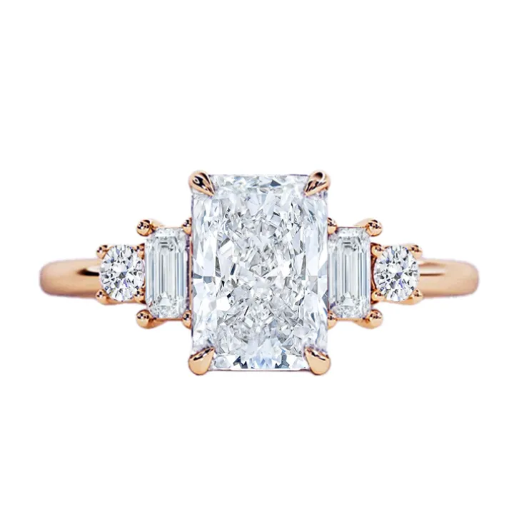 Malva Radiant Five Stone Engagement Ring