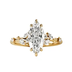 Marquise Branch Diamond Engagement Ring