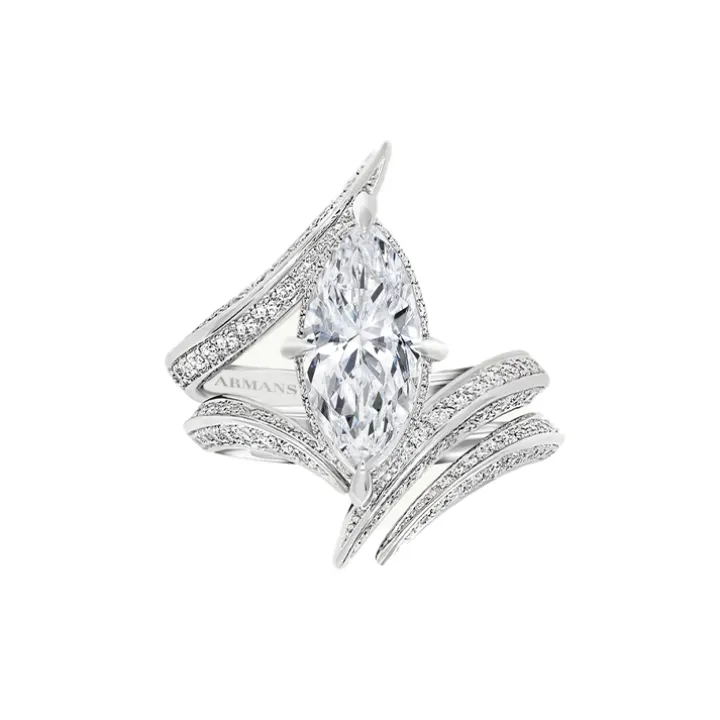 Marquise Diamond Wrap Engagement Ring