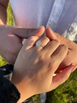 Marquise Halo Engagement Ring
