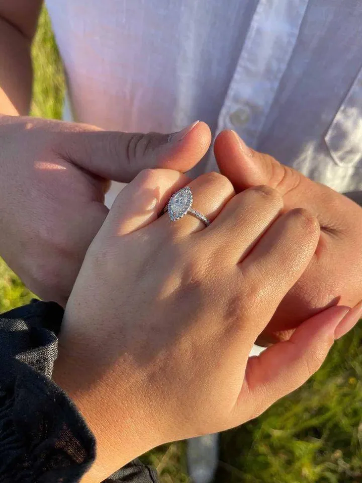 Marquise Halo Engagement Ring