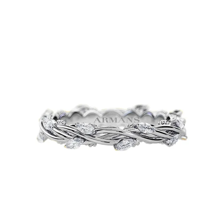 Marquise Leaf Twist Band