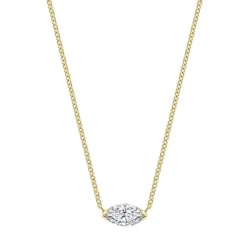 Marquise Solitaire Diamond Necklace