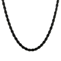 Men's Black Gold Rope Chain
