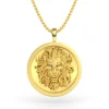 Men's Lion Pendant with Diamond Eyes