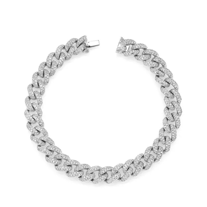Men's Miami Pavé Diamond Link Bracelet