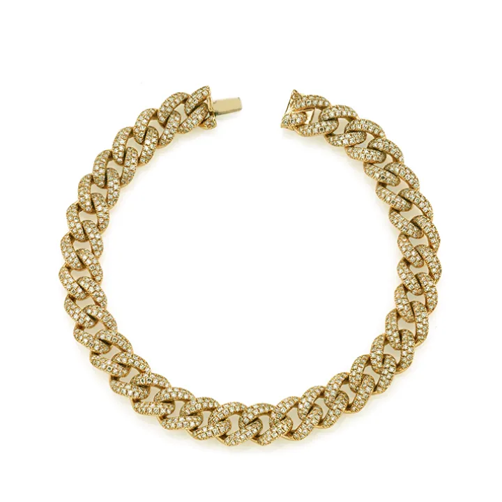 Men's Miami Pavé Diamond Link Bracelet