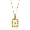 Men's Pavé Diamond Initial Nameplate Necklace