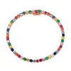 Men's Rainbow Sapphire Tennis Bracelet