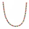 Men's Rainbow Sapphire Tennis Necklace